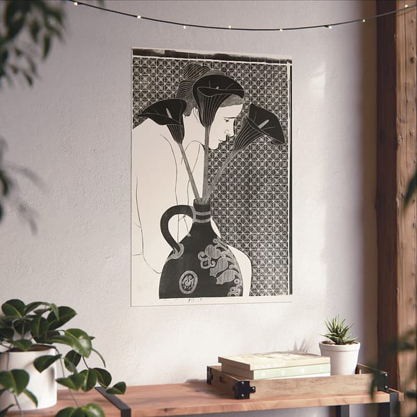 4417627140598324636_2048.jpeg Black Calla Lilies - Samuel Jessurun de Mesquita (1912) - Art Deco Poster Print