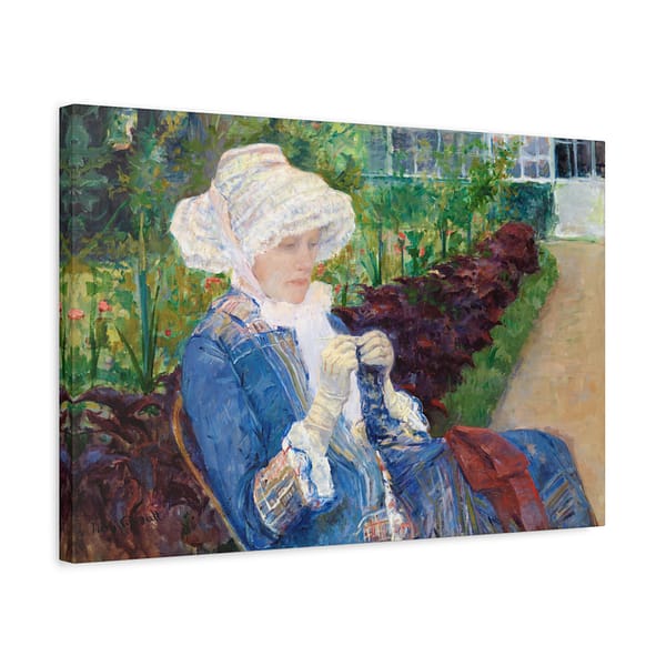 7690052143721062267_2048.jpeg Lydia Crocheting in the Garden at Marly - Mary Cassatt (1880) - Impressionist Canvas Print