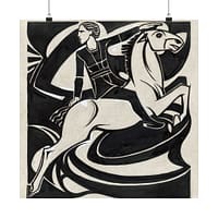 5549535469606704135_2048.jpeg Man on Horseback - Richard Roland Holst (c. 1900) - Art Nouveau Poster Print