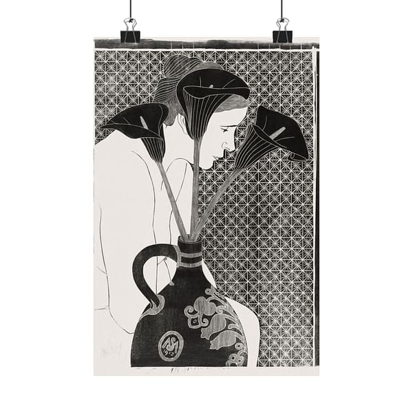 18031938426809975432_2048.jpeg Black Calla Lilies - Samuel Jessurun de Mesquita (1912) - Art Deco Poster Print