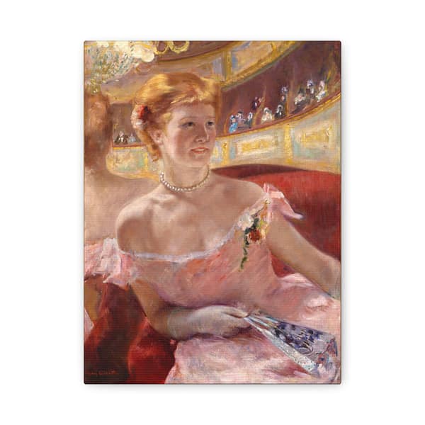 3239850604884120207_2048.jpeg Woman with a Pearl Necklace in a Loge - Mary Cassatt (1879) - Impressionist Canvas Print