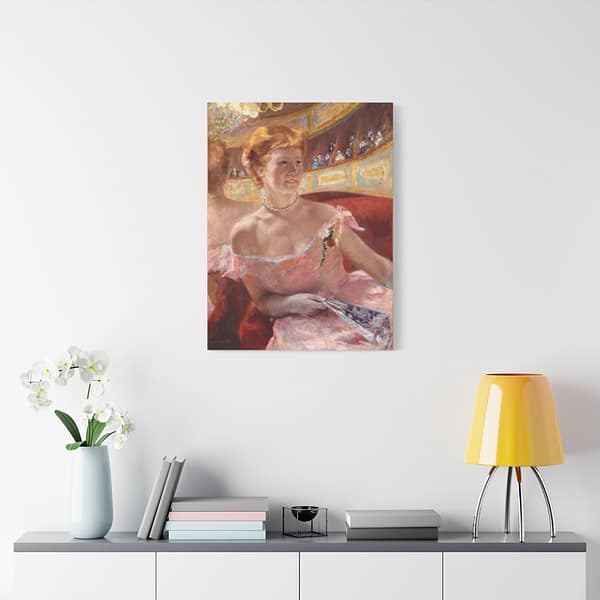 3917112628296877366_2048.jpeg Woman with a Pearl Necklace in a Loge - Mary Cassatt (1879) - Impressionist Canvas Print