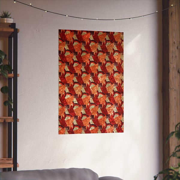 5560847075959863587_2048.jpeg Purple, Red, Orange and Cream Geometric Design (c. 1923) - Art Deco Poster Print