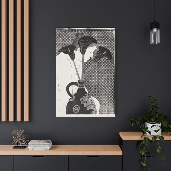 8426752057131541577_2048.jpeg Black Calla Lilies - Samuel Jessurun de Mesquita (1912) - Art Deco Canvas Print