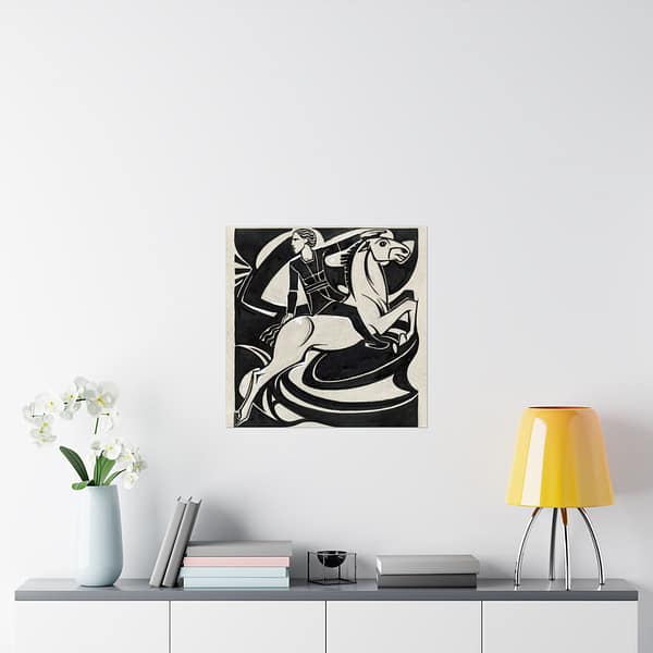 7003584651002604119_2048.jpeg Man on Horseback - Richard Roland Holst (c. 1900) - Art Nouveau Poster Print