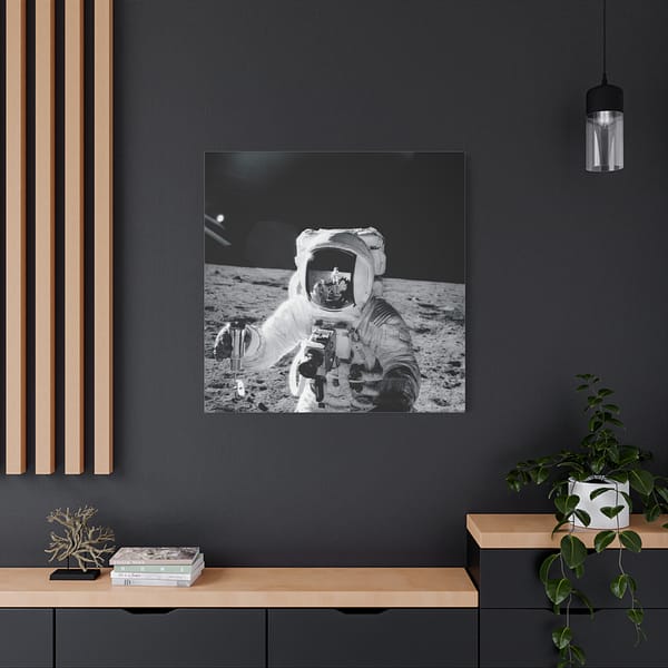 2547918615516723798_2048.jpeg Astronaut Alan Bean on the Moon - Apollo 12 Mission - NASA (1969) - Space Age Canvas Print
