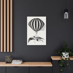 16112872432409365573_2048.jpeg Aerialist with Wings and Balloon (1870) - Vintage Art Canvas Print