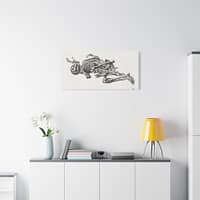 10407692902295730908_2048.jpeg A Human Skeleton - James Ward (c. 1800) - Vintage Art Canvas Print
