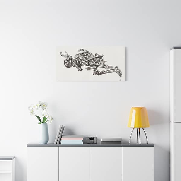 10407692902295730908_2048.jpeg A Human Skeleton - James Ward (c. 1800) - Vintage Art Canvas Print