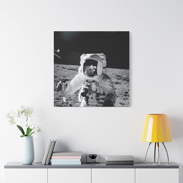 16715630053155981485_2048.jpeg Astronaut Alan Bean on the Moon - Apollo 12 Mission - NASA (1969) - Space Age Canvas Print