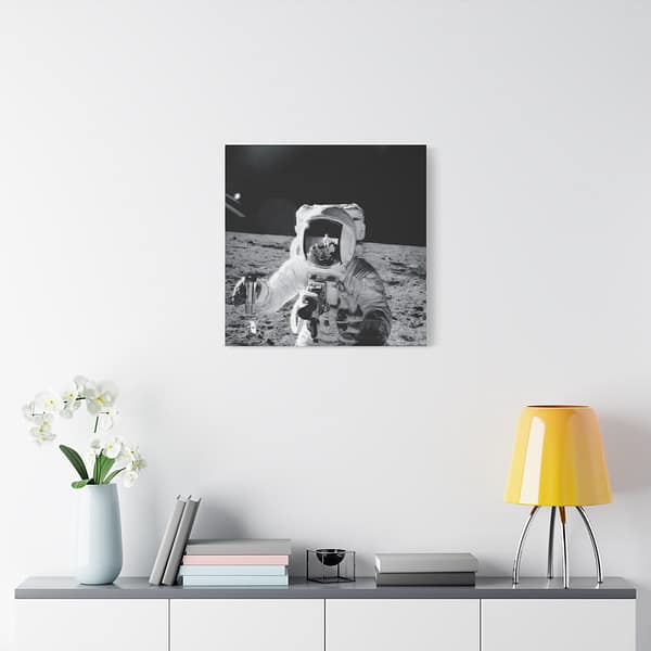 1861216677904932743_2048.jpeg Astronaut Alan Bean on the Moon - Apollo 12 Mission - NASA (1969) - Space Age Canvas Print