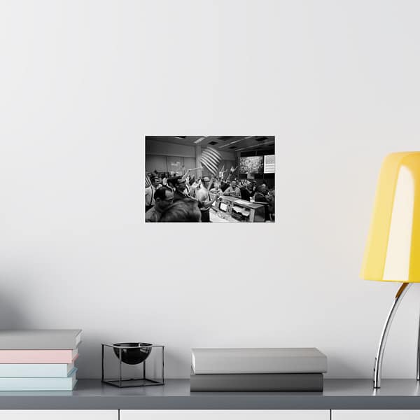 6997293624591747903_2048.jpeg Mission Control Celebrating Conclusion of Apollo 11 Mission - NASA (1969) - Space Age Poster Print