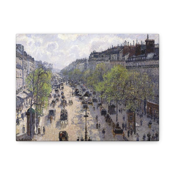 89575933011933772_2048.jpeg The Boulevard Montmartre, Spring - Camille Pissarro (1897) - Impressionist Canvas Print