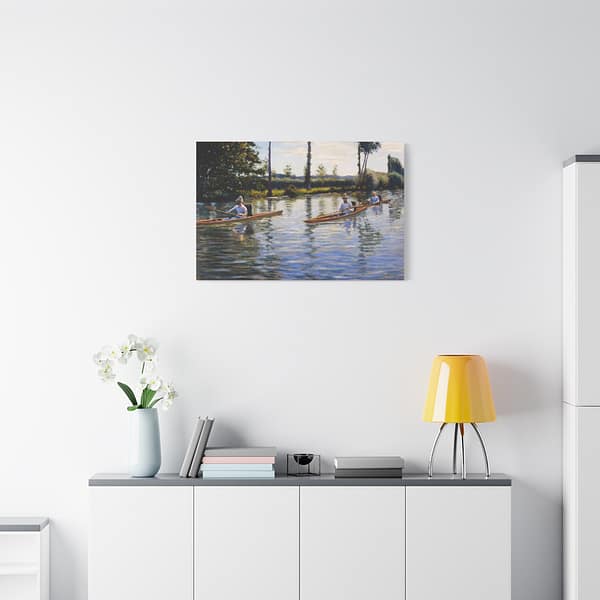 12269112601331800554_2048.jpeg Boating on the Yerres - Gustave Caillebotte (1877) - Impressionist Canvas Print