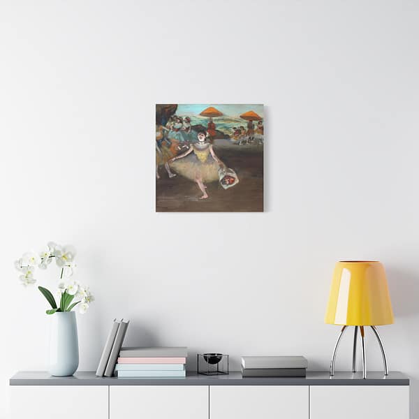 5565690825614442497_2048.jpeg Dancer with Bouquet, Bowing on Stage - Edgar Degas (1878) - Impressionist Canvas Print