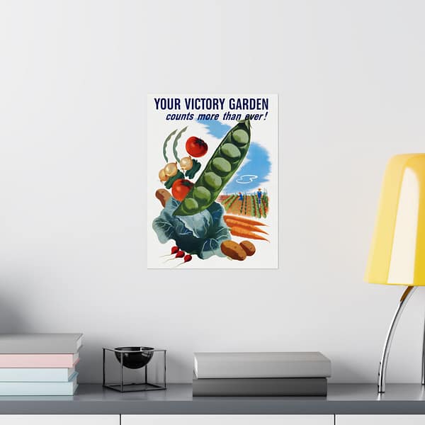 17743806378799482400_2048.jpeg Your Victory Garden Counts More Than Ever! - Hubert Morley (1945) - Patriotic WWII Poster Print