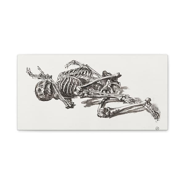 980138679573478039_2048.jpeg A Human Skeleton - James Ward (c. 1800) - Vintage Art Canvas Print
