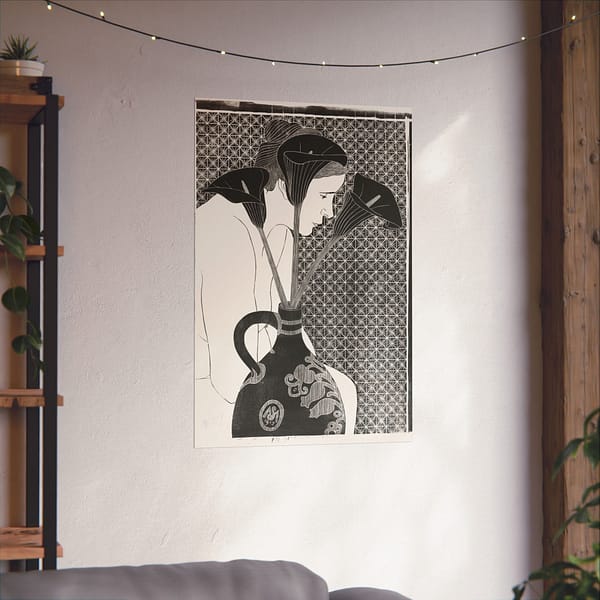 13477290062853645937_2048.jpeg Black Calla Lilies - Samuel Jessurun de Mesquita (1912) - Art Deco Poster Print