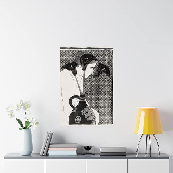 18039709647165734507_2048.jpeg Black Calla Lilies - Samuel Jessurun de Mesquita (1912) - Art Deco Poster Print