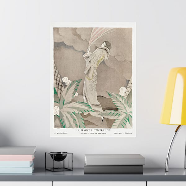 365473907563098167_2048.jpeg La Femme a l'Émeraude, Manteau en Tigre, de Max-Leroy - Charles Martin (1923) - Art Deco Poster Print