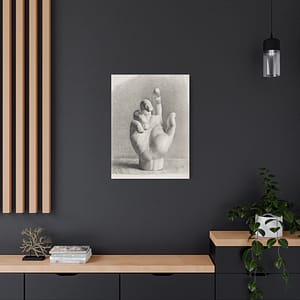 9152564536874320797_2048.jpeg A Hand, Drawn After Plaster - Dankvart Dreyer (1833) - Vintage Art Canvas Print