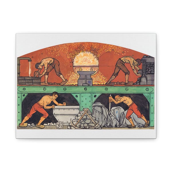 13009210284384942001_2048.jpeg The Industry - Richard Roland Holst (c. 1900-01) - Art Nouveau Canvas Print