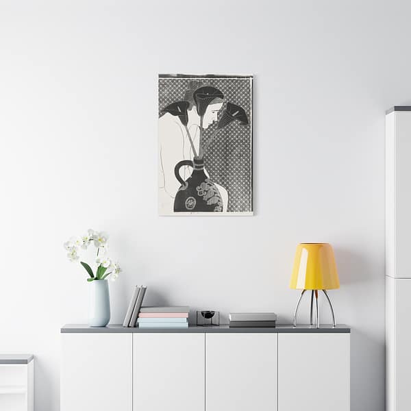 13865656903407744905_2048.jpeg Black Calla Lilies - Samuel Jessurun de Mesquita (1912) - Art Deco Canvas Print