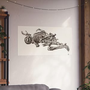2553851275665611063_2048.jpeg A Human Skeleton - James Ward (c. 1800) - Vintage Art Poster Print