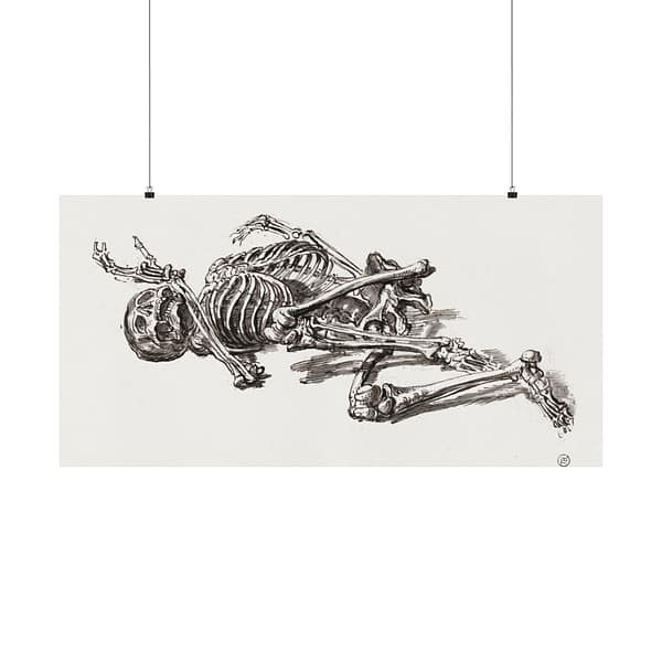 18052418175872380871_2048.jpeg A Human Skeleton - James Ward (c. 1800) - Vintage Art Poster Print
