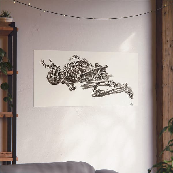 2553851275665611063_2048.jpeg A Human Skeleton - James Ward (c. 1800) - Vintage Art Poster Print
