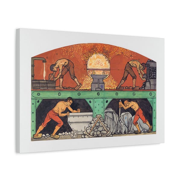 4746730885421909091_2048.jpeg The Industry - Richard Roland Holst (c. 1900-01) - Art Nouveau Canvas Print