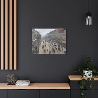 4040367815395036892_2048.jpeg The Boulevard Montmartre, Morning, Cloudy Weather - Camille Pissarro (1897) - Impressionist Canvas Print