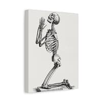 15761326912820048351_2048.jpeg Human Skeleton Kneeling in Prayer - William Cheselden (1733) - Vintage Art Canvas Print