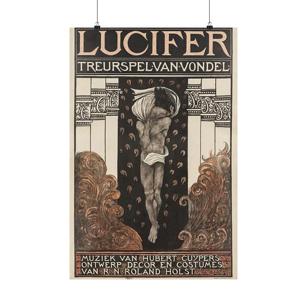 13350223618115301481_2048.jpeg Lucifer - Mourning Game of Vondel (Treurspel van Vondel) - Richard Roland Holst (1910) - Art Nouveau Poster Print