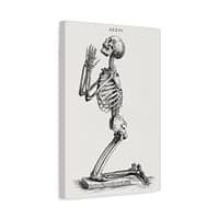 9930057458231245414_2048.jpeg Human Skeleton Kneeling in Prayer - William Cheselden (1733) - Vintage Art Canvas Print