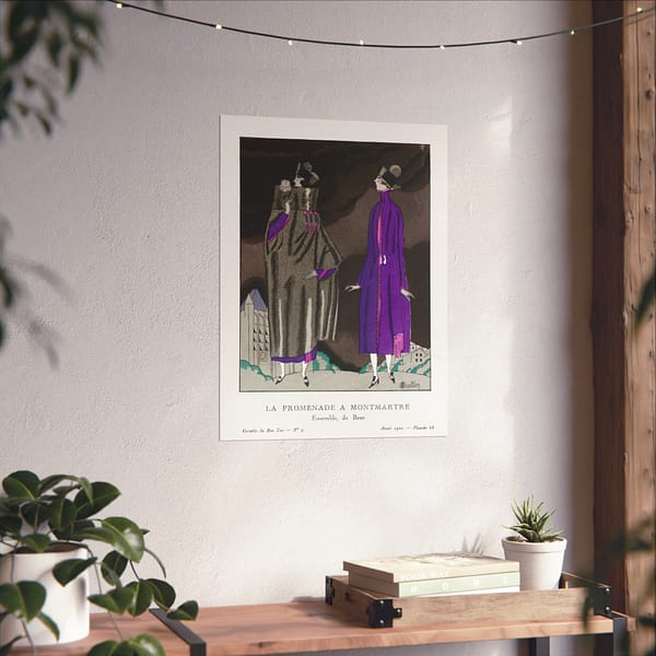 17962146604657621167_2048.jpeg La Promenade a Montmartre - Ensemble, de Beer - Charles Martin (1920) - Art Deco Poster Print