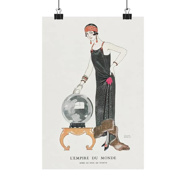 5984512443449706929_2048.jpeg L'Empire du Monde - Robe du soir, de Worth - George Barbier (1924) - Art Deco Poster Print