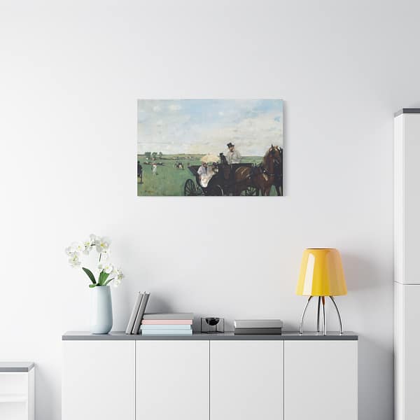 6778201298168402705_2048.jpeg At the Races in the Countryside - Edgar Degas (1869) - Impressionist Canvas Print