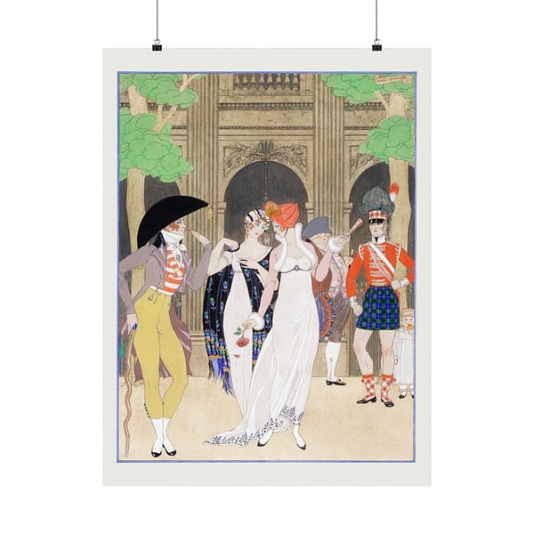 9080337820200815056_2048.jpeg La Merveilleuse au Palais Royal - George Barbier (1921) - Art Deco Poster Print