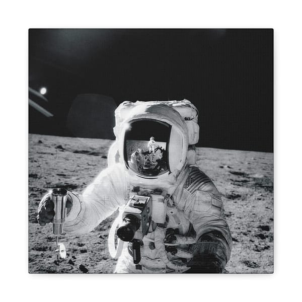 2826584850656040531_2048.jpeg Astronaut Alan Bean on the Moon - Apollo 12 Mission - NASA (1969) - Space Age Canvas Print