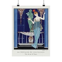 12338205358732381442_2048.jpeg La Fontaine de Coquillages - Robe du soir de Paquin - George Barbier (1914) - Art Deco Poster Print