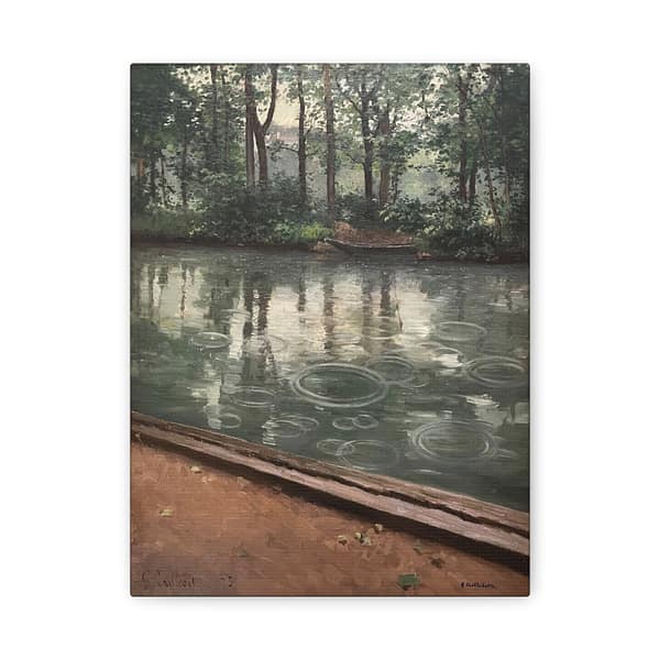 7536347440653516542_2048.jpeg The Yerres, Effect of Rain - Gustave Caillebotte (1875) - Impressionist Canvas Print