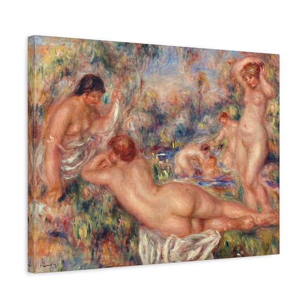 13132568993437215837_2048.jpeg Bathers (Baigneuses) - Pierre-Auguste Renoir (c. 1918) - Impressionist Canvas Print