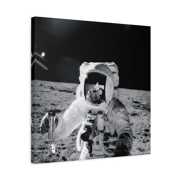 15222398541373228004_2048.jpeg Astronaut Alan Bean on the Moon - Apollo 12 Mission - NASA (1969) - Space Age Canvas Print