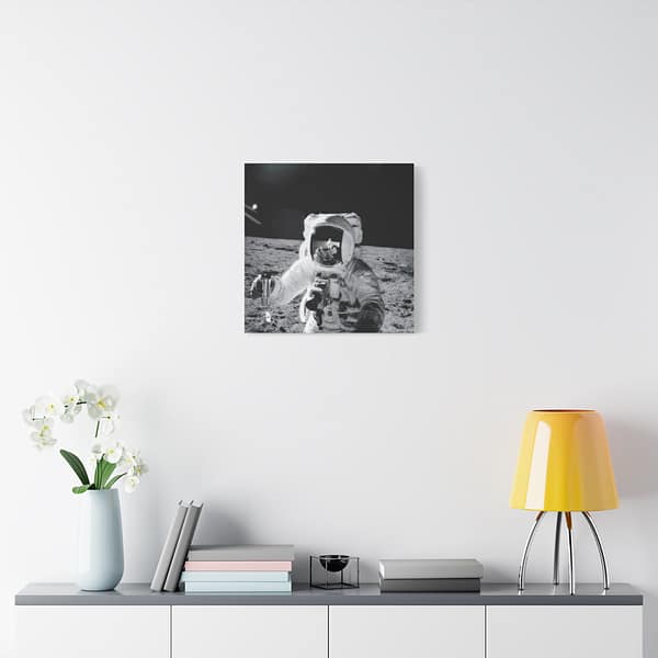 5651867461862488762_2048.jpeg Astronaut Alan Bean on the Moon - Apollo 12 Mission - NASA (1969) - Space Age Canvas Print