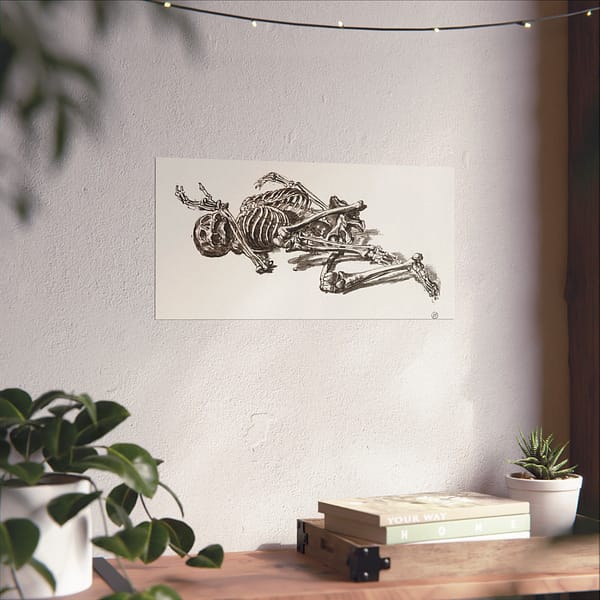 17173116441847090927_2048.jpeg A Human Skeleton - James Ward (c. 1800) - Vintage Art Poster Print
