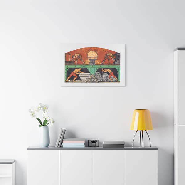 6023463736373941210_2048.jpeg The Industry - Richard Roland Holst (c. 1900-01) - Art Nouveau Canvas Print