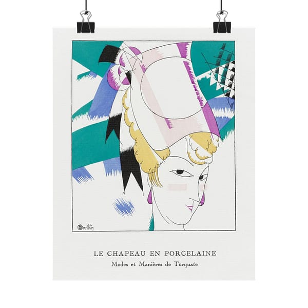 987356838562936967_2048.jpeg The Porcelain Hat - Modes et Manières de Torquate - Charles Martin (1920) - Art Deco Poster Print