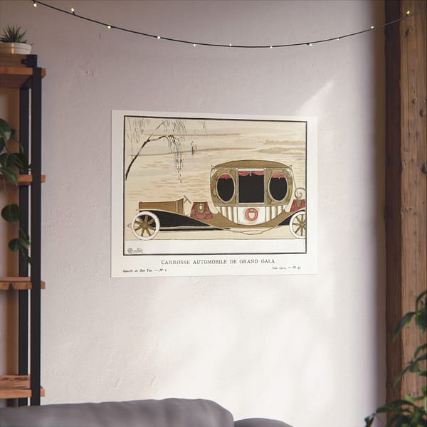 8555911321686503092_2048.jpeg Grand Gala Automobile Coach (Carosse Automobile de Grand Gala) - Charles Martin (1914) - Art Deco Poster Print