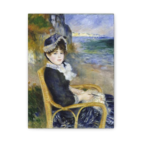 9358049912722640752_2048.jpeg By the Seashore - Pierre-Auguste Renoir (1883) - Impressionist Canvas Print